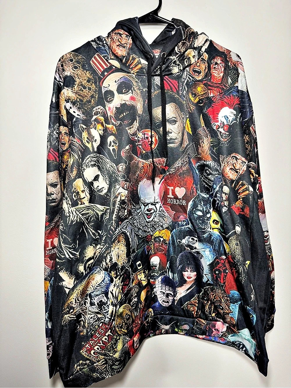 NWOT Horror Scary Movie Character Halloween Hoodie Sweatshirt Mens Size 2XL